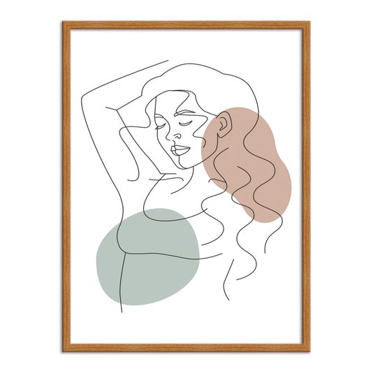 Quadro Decorativo Silhueta Cabelo Ondulado