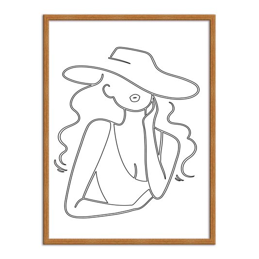 Quadro Decorativo Silhueta Cabelos Ondulados