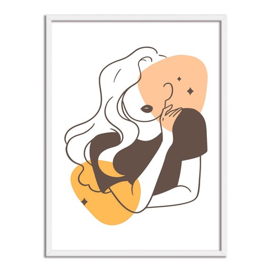 Quadro Decorativo Silhueta Camisa Preta