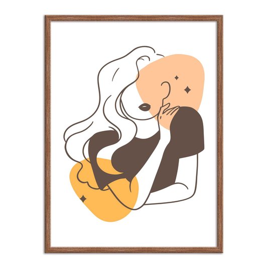 Quadro Decorativo Silhueta Camisa Preta