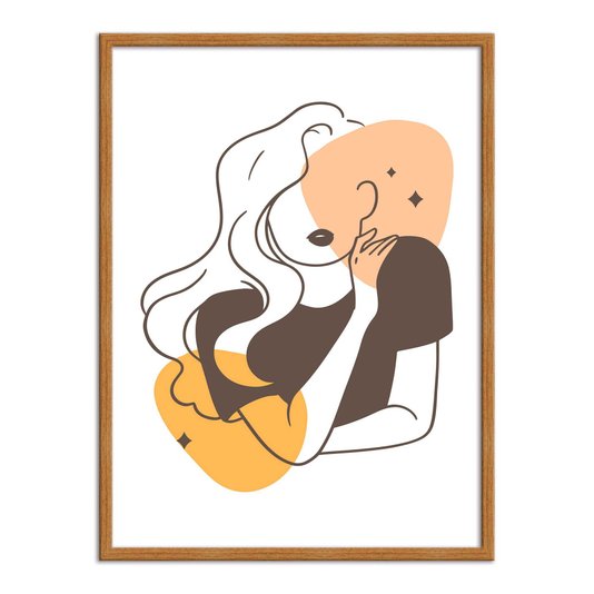 Quadro Decorativo Silhueta Camisa Preta