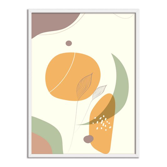 Quadro Decorativo Silhueta Circulo Amarelo
