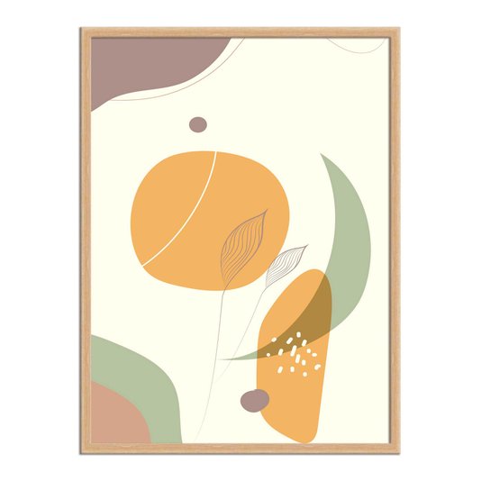 Quadro Decorativo Silhueta Circulo Amarelo