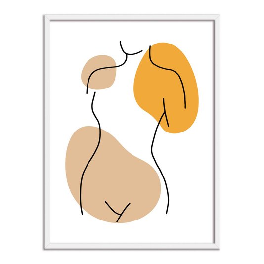 Quadro Decorativo Silhueta Corpo Feminino