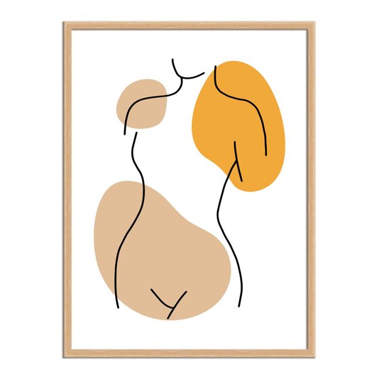 Quadro Decorativo Silhueta Corpo Feminino
