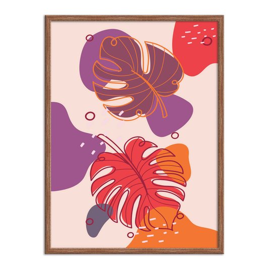 Quadro Decorativo Silhueta Folha De Adão