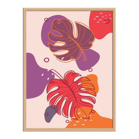 Quadro Decorativo Silhueta Folha De Adão