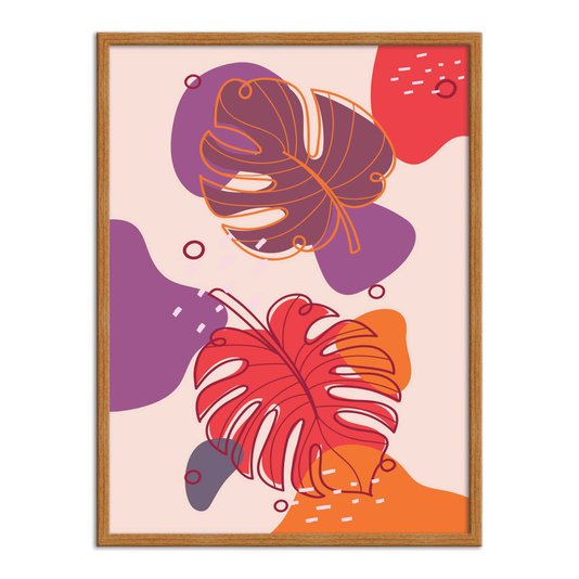 Quadro Decorativo Silhueta Folha De Adão