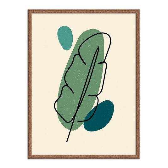Quadro Decorativo Silhueta Folha De Bananeira