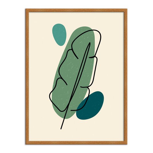Quadro Decorativo Silhueta Folha De Bananeira