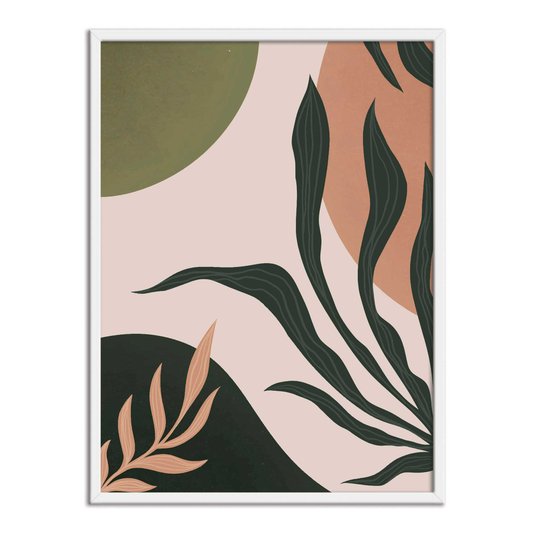 Quadro Decorativo Silhueta Folhagem
