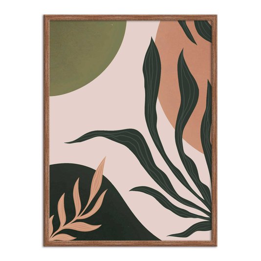 Quadro Decorativo Silhueta Folhagem