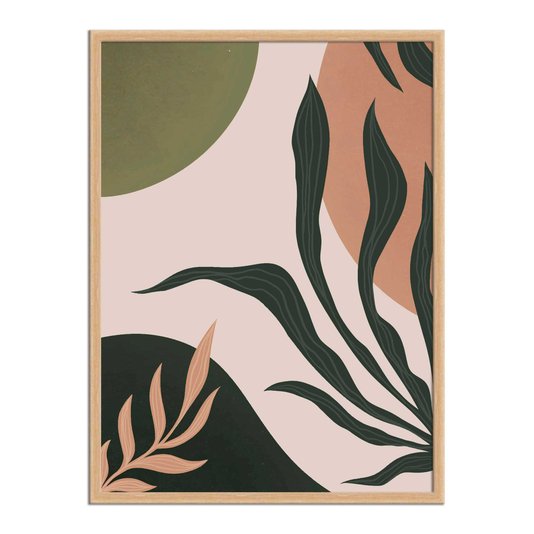 Quadro Decorativo Silhueta Folhagem