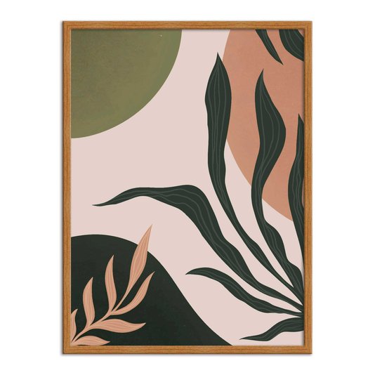 Quadro Decorativo Silhueta Folhagem