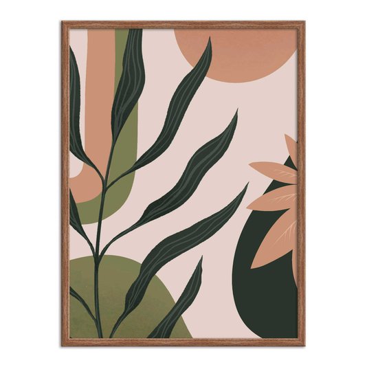 Quadro Decorativo Silhueta Folhagem Verde