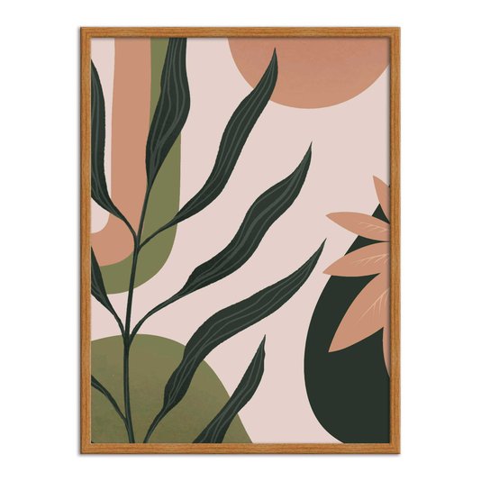 Quadro Decorativo Silhueta Folhagem Verde