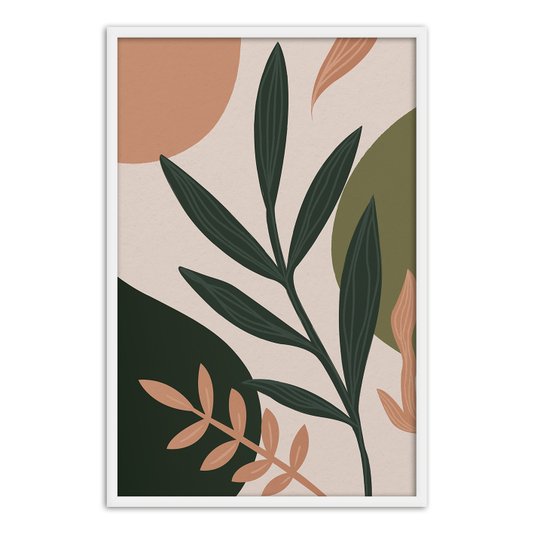 Quadro Decorativo Silhueta Folhagens