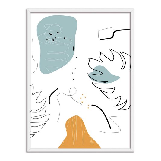 Quadro Decorativo Silhueta Folhas