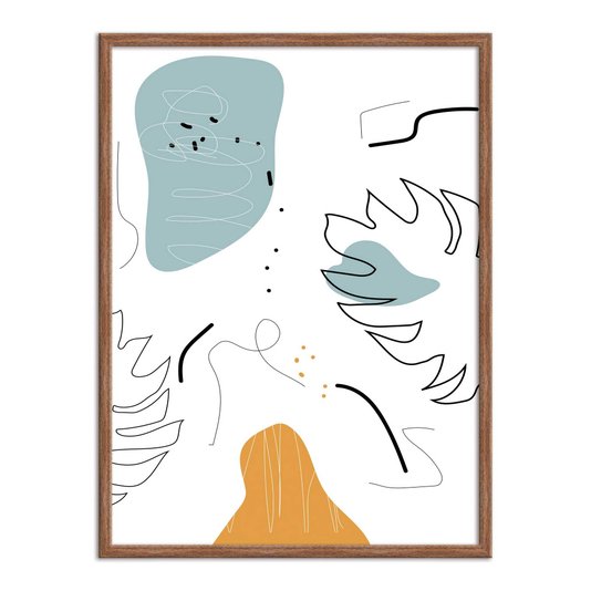 Quadro Decorativo Silhueta Folhas