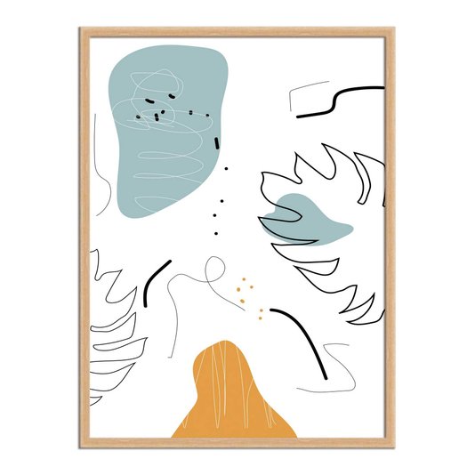 Quadro Decorativo Silhueta Folhas