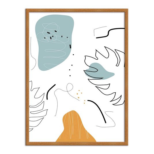 Quadro Decorativo Silhueta Folhas