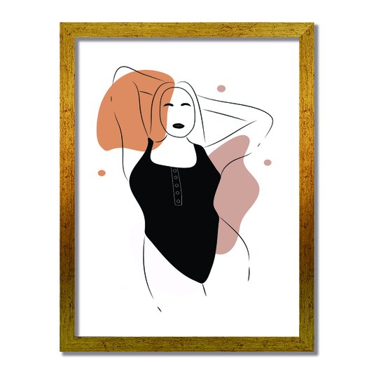 Quadro Decorativo Silhueta Maiô Preto
