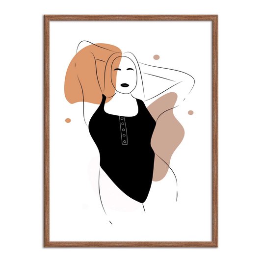 Quadro Decorativo Silhueta Maiô Preto