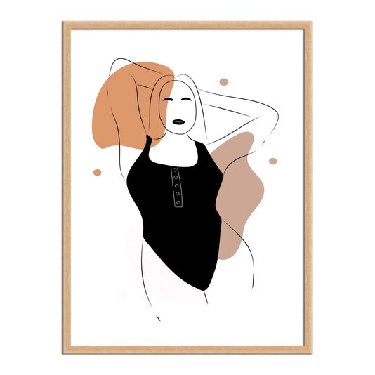 Quadro Decorativo Silhueta Maiô Preto