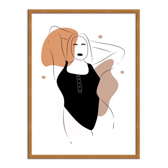 Quadro Decorativo Silhueta Maiô Preto