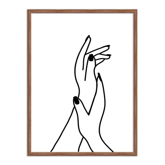 Quadro Decorativo Silhueta Mãos