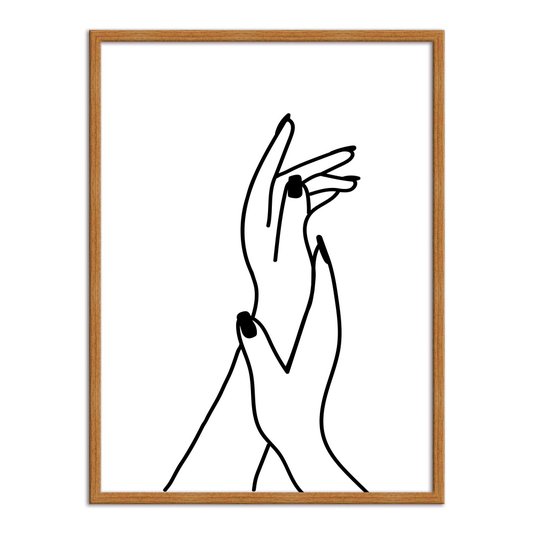 Quadro Decorativo Silhueta Mãos