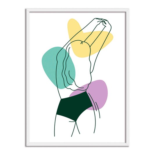 Quadro Decorativo Silhueta Mulher Alongando