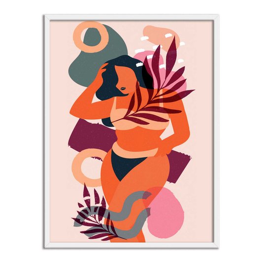 Quadro Decorativo Silhueta Mulher Bronzeada