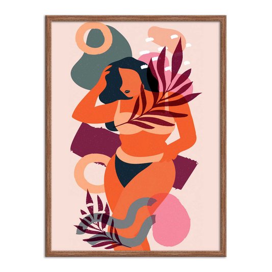 Quadro Decorativo Silhueta Mulher Bronzeada