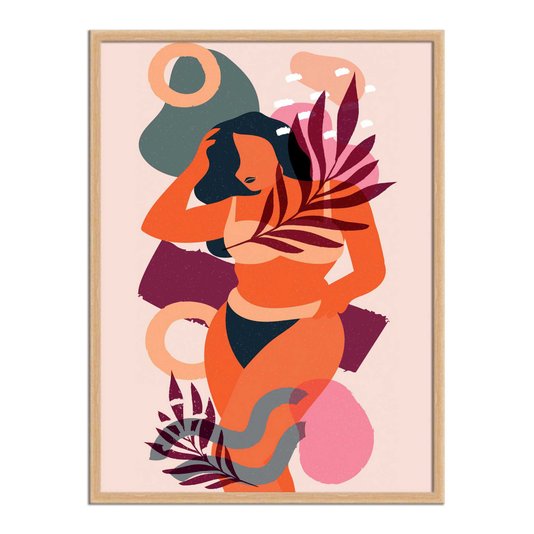 Quadro Decorativo Silhueta Mulher Bronzeada