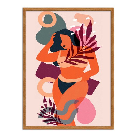 Quadro Decorativo Silhueta Mulher Bronzeada