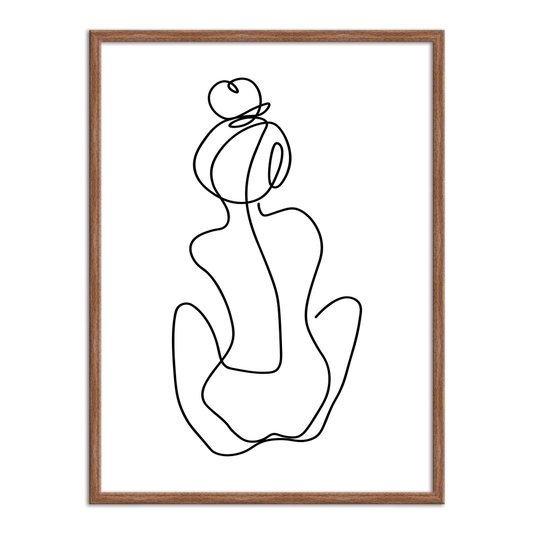 Quadro Decorativo Silhueta Mulher De Costa