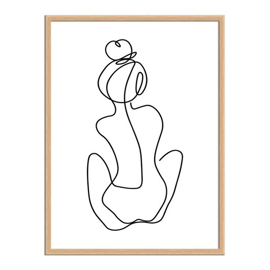 Quadro Decorativo Silhueta Mulher De Costa