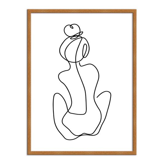 Quadro Decorativo Silhueta Mulher De Costa