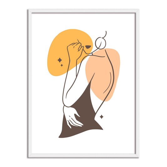 Quadro Decorativo Silhueta Mulher De Lado