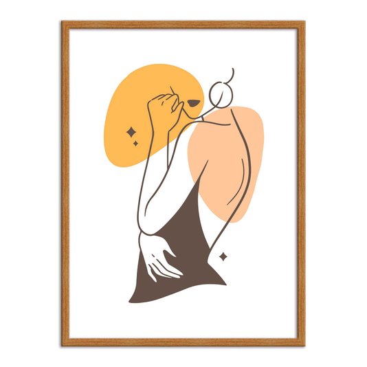 Quadro Decorativo Silhueta Mulher De Lado