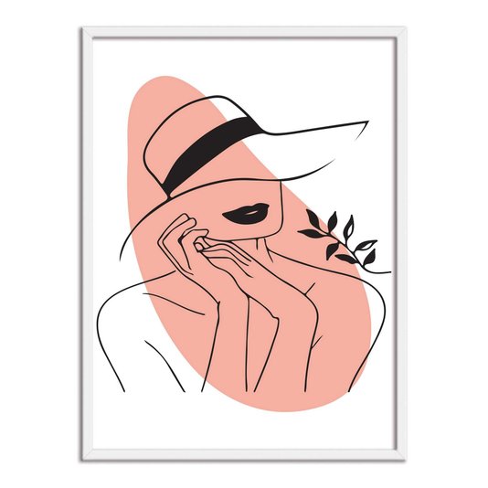 Quadro Decorativo Silhueta Mulher Delicada