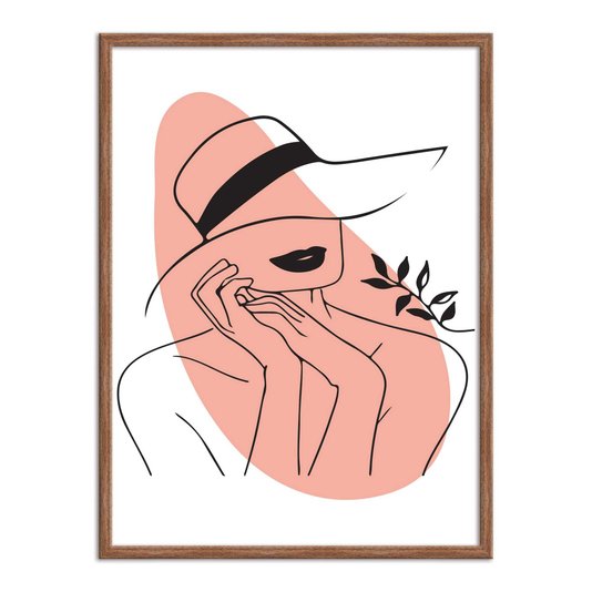 Quadro Decorativo Silhueta Mulher Delicada