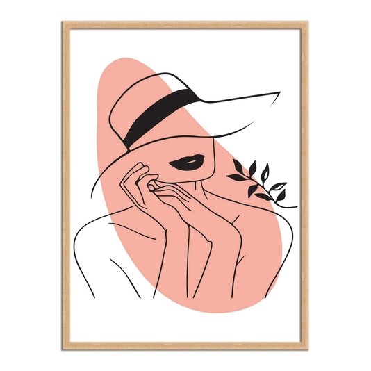 Quadro Decorativo Silhueta Mulher Delicada