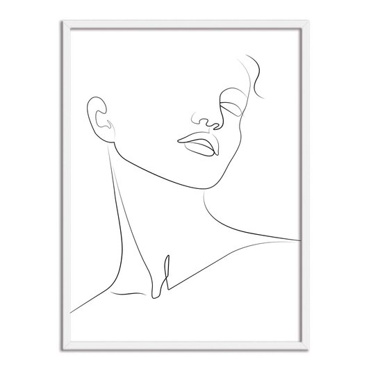 Quadro Decorativo Silhueta Mulher Preto e Branco