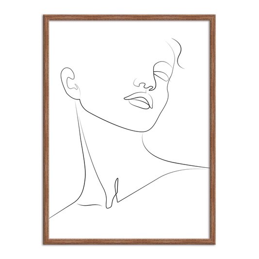 Quadro Decorativo Silhueta Mulher Preto e Branco