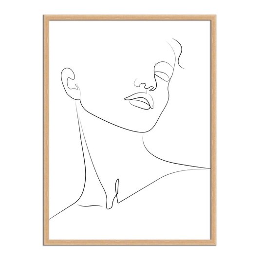 Quadro Decorativo Silhueta Mulher Preto e Branco