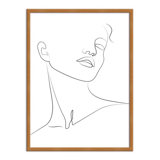 Quadro Decorativo Silhueta Mulher Preto e Branco