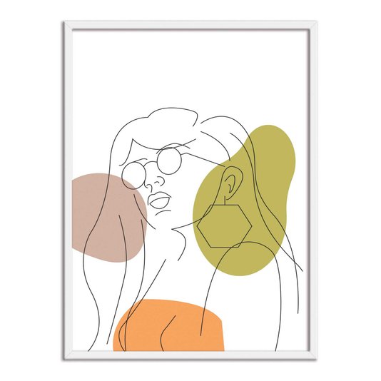 Quadro Decorativo Silhueta Óculos