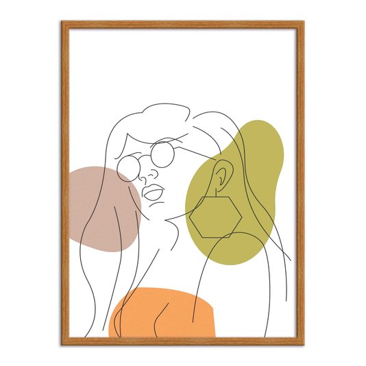 Quadro Decorativo Silhueta Óculos